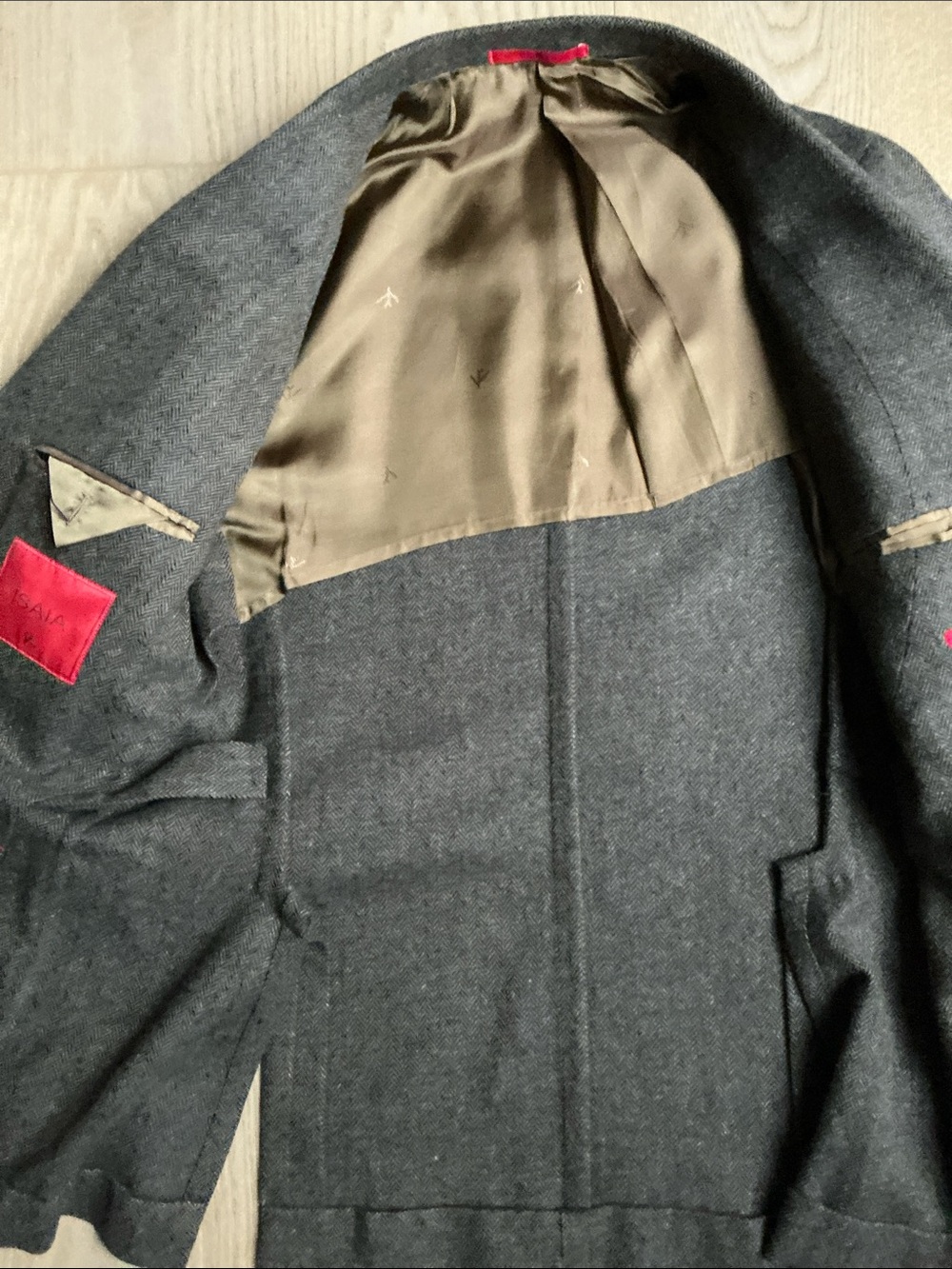Isaia tweed Wool Sport Coat - Picture 2 of 3